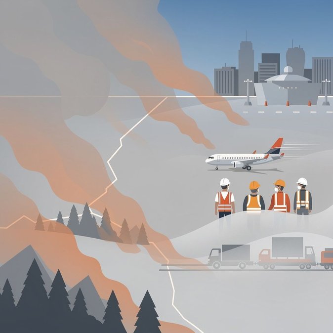 La fumée des feux de forêt transfrontaliers déclenche des alertes de qualité de l'air et des conseils de voyage au Canada