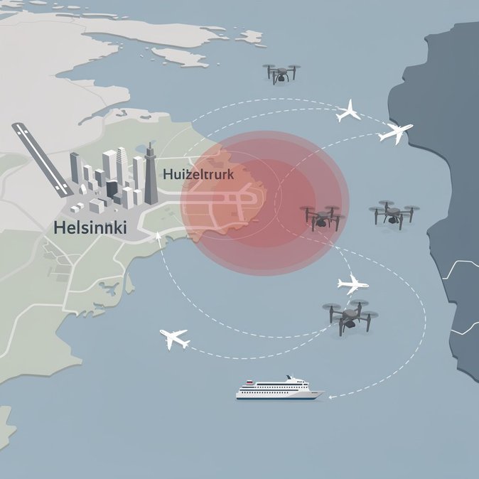 Finland temporarily shuts eastern Gulf of Finland airspace and sea lanes over drone threat
