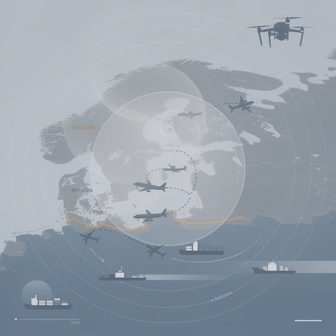 La Finlande ferme une partie de son espace aérien sud et des voies maritimes proches de la Russie en raison d'une menace de drones