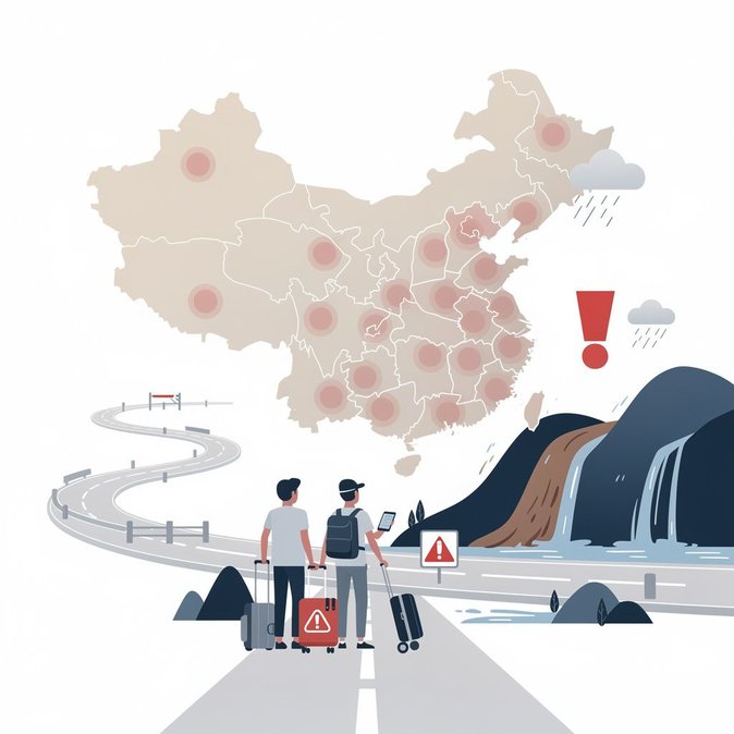 Beijing Emite Alertas Rojas Nacionales por Riesgo de Inundaciones Súbitas y Deslizamientos, Recomienda a los Viajeros Cambiar de Ruta