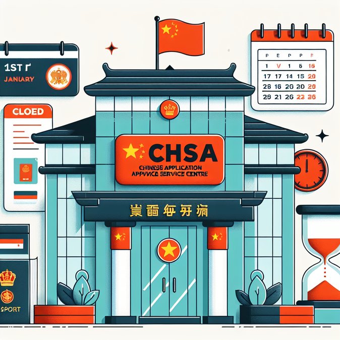 Chinese Visa Application Service Centres announce 1 January closure; passport pick-ups to be delayed