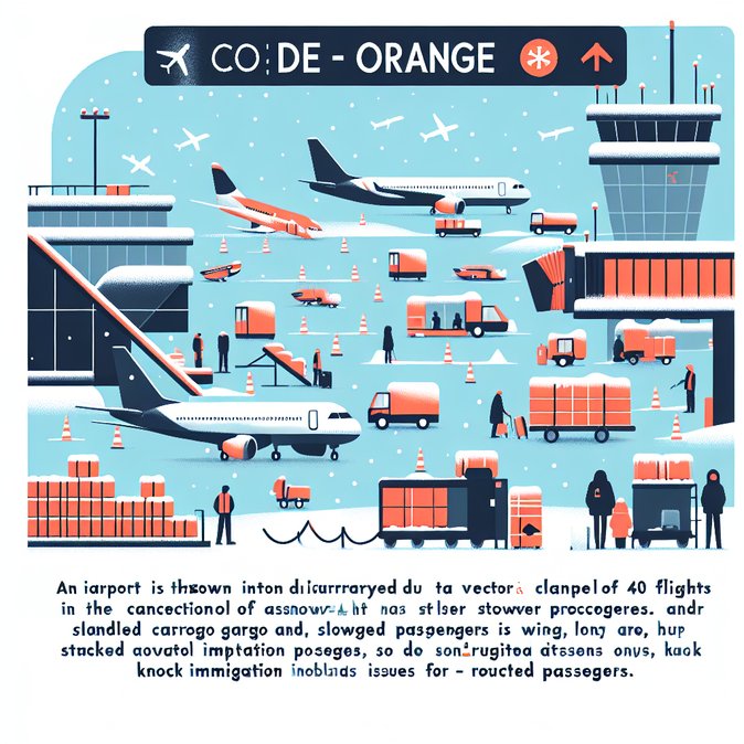 Heavy snow forces Brussels Airport to cancel 40 flights and activate code-orange winter plan