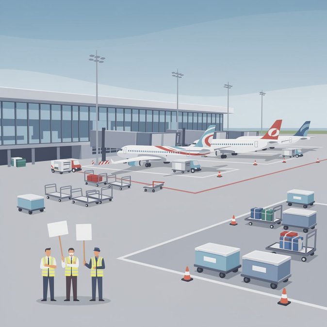 La huelga de los agentes de tierra vuelve a estallar en el aeropuerto de Bruselas, amenazando con retrasos en el check-in