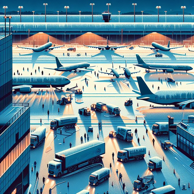 Deep freeze triples de-icing workload at Zürich Airport, squeezing night-curfew window