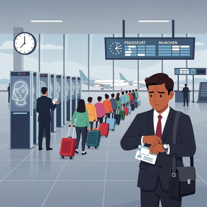 EU biometric Entry-Exit System sparks five-hour queues at German hubs; Indian transit passengers advised to arrive early