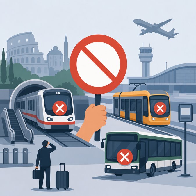 Nationwide 24-Hour Transport Strike on 17-18 May Expected to Halt Trains, Metros and Local Buses Across Italy