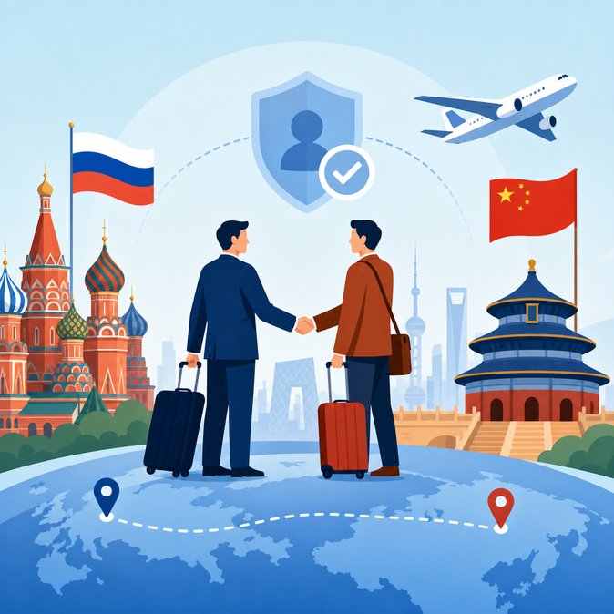 China Extends 30-Day Visa-Free Entry for Russian Citizens to 2027