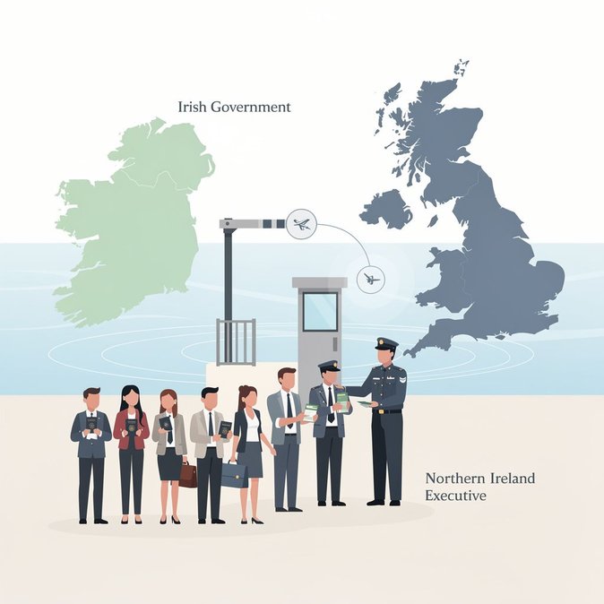 Dublín, Londres y Stormont acuerdan crear una fuerza conjunta para proteger el Área Común de Viaje