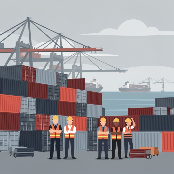 French Dockworkers Join Global 24-Hour Strike, Halting Cargo at Major Ports
