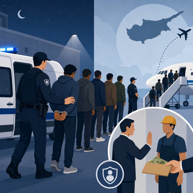 Cyprus Police Detain 29 Irregular Migrants in Overnight Island-Wide Sweep