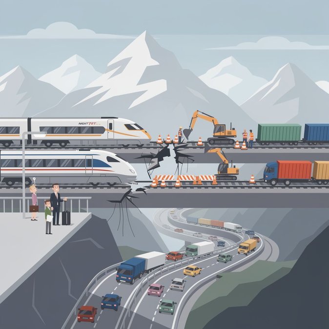 أعلنت شركة السكك الحديدية النمساوية (ÖBB) عن إغلاق أجزاء من ممر برينر للسكك الحديدية خلال شهر يوليو