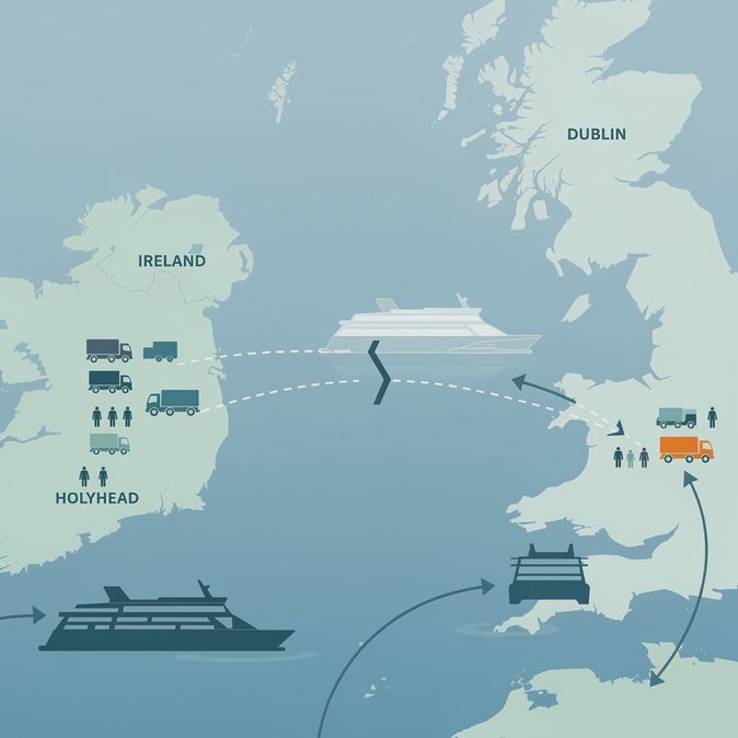 Varias travesías del ferry Dublín–Holyhead canceladas el 23 de julio, afectando el transporte terrestre de mercancías y los viajes del fin de semana