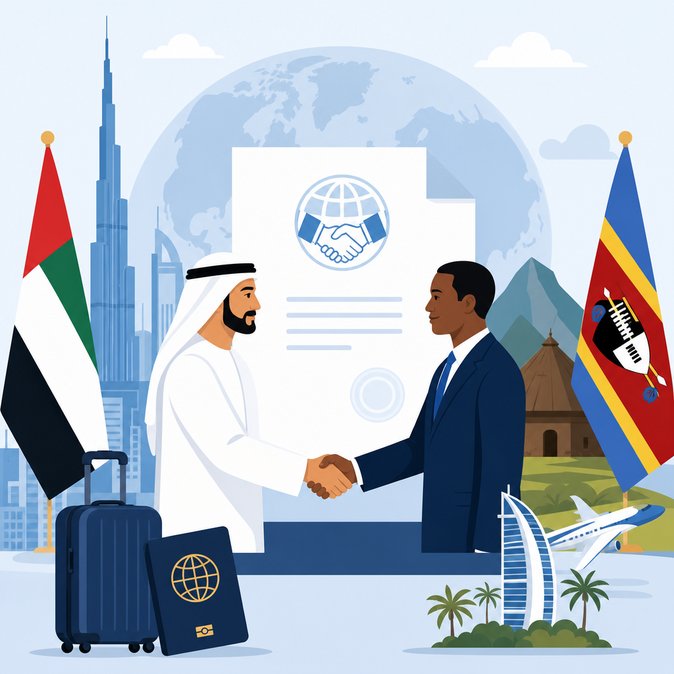 UAE and Eswatini sign mutual visa-waiver agreement