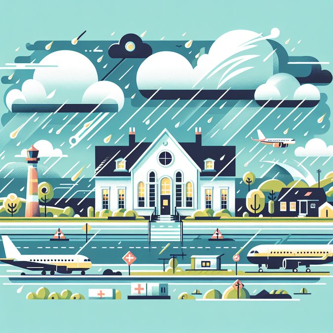 Met Éireann issues nationwide rain and gale warnings, travellers warned of airport and road delays