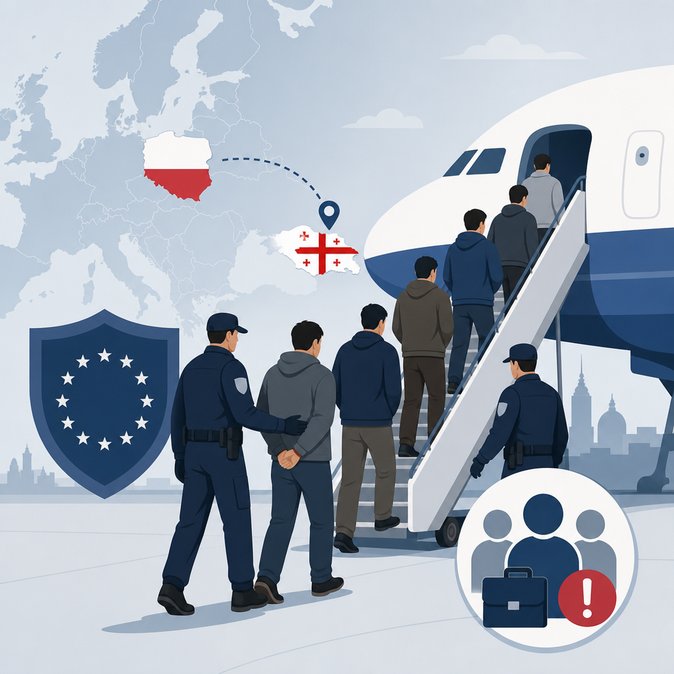 Poland carries out Frontex-assisted deportation of 10 Georgian nationals