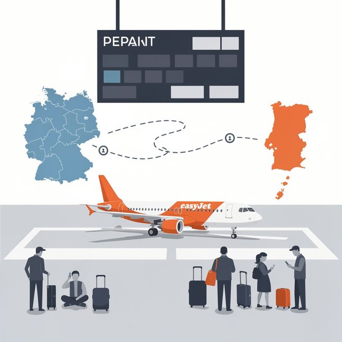 Huelgas del personal de cabina de EasyJet amenazan los vuelos entre Berlín y Portugal durante las vacaciones de otoño en Alemania