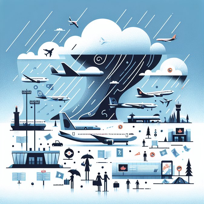 Severe weather triggers 100 flight cancellations and 500 delays across Canadian airports