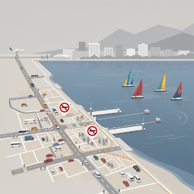 La police de Genève publie le calendrier des fermetures de routes avant le Rolex Sail Grand Prix et conseille aux visiteurs internationaux de planifier leurs transferts aéroportuaires.