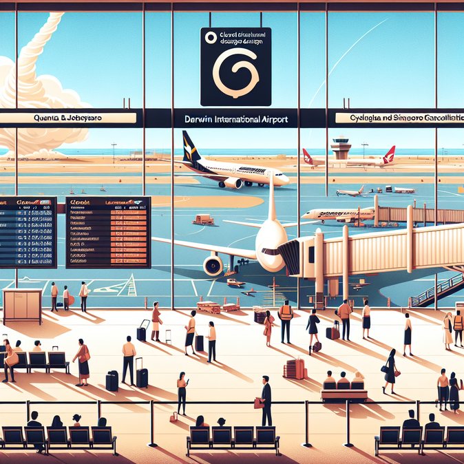 Cyclone Fina shuts Darwin Airport and triggers mass flight cancellations across northern Australia