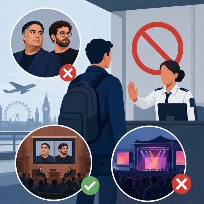 Home Office bars two US commentators from UK; Oxford Union switches to remote address