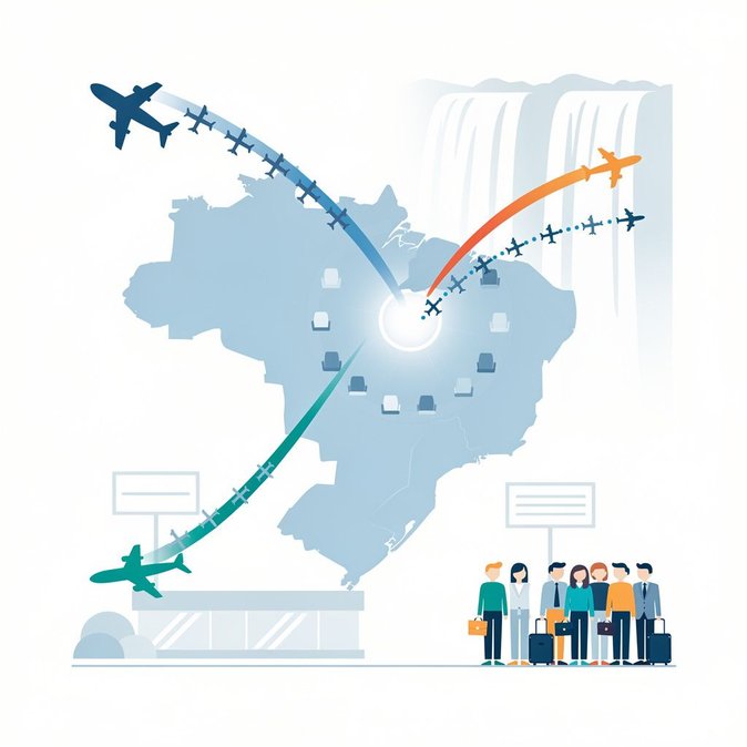 Azul launches seasonal routes from Foz do Iguaçu to Porto Alegre and Recife for summer peak