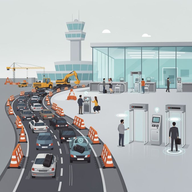 Prague Airport urges travellers to beat roadworks and embrace self-service technology