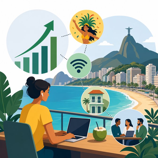Digital-Nomad Visa Inquiries in Brazil Double as Carnaval 2027 Drives Remote-Worker Boom