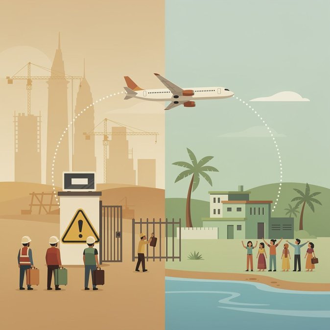 Sixty Indian nationals deported from UAE arrive in Surat