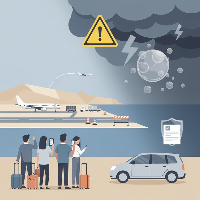 Alerte aux orages violents : perturbations des vols annoncées à travers Chypre