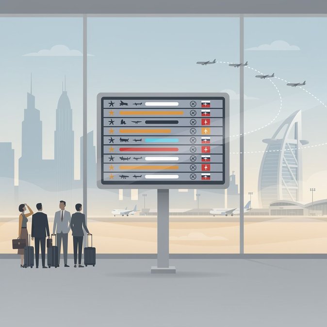 Dubai flight delays persist as airlines work through weekend backlog