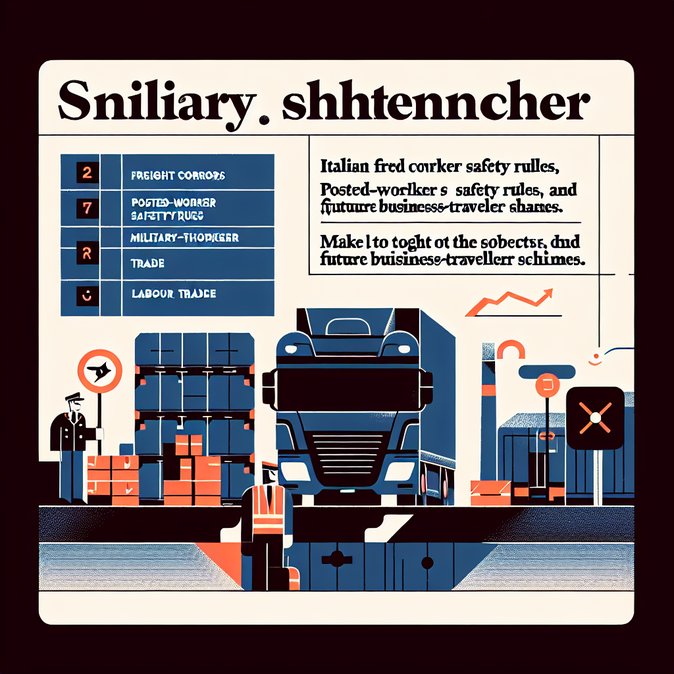 EU ‘Euroagenda’ Flags Transport & Schengen Dossiers Relevant to Italy for Week of 24–30 November
