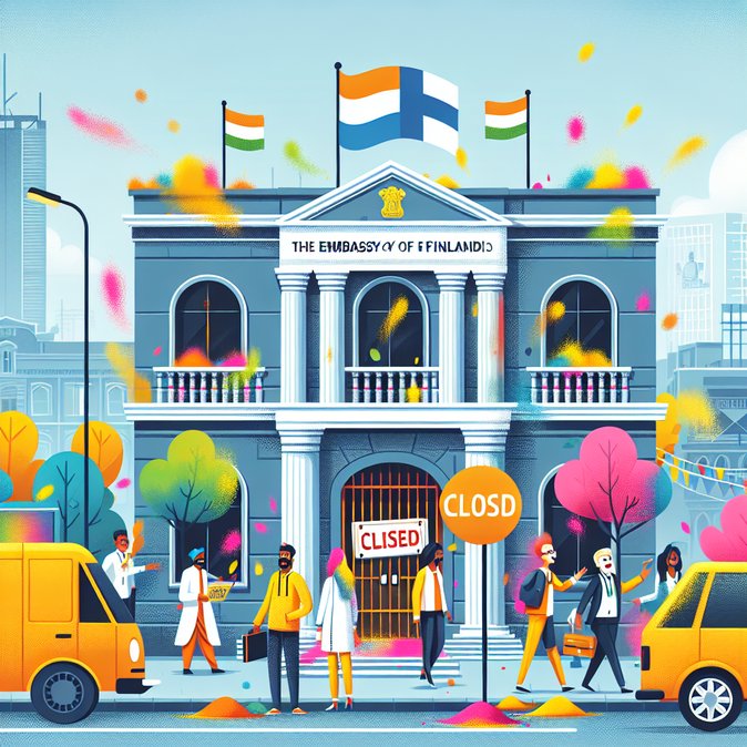 Finnish missions in India close on 4 March for Holi, delaying visa processing