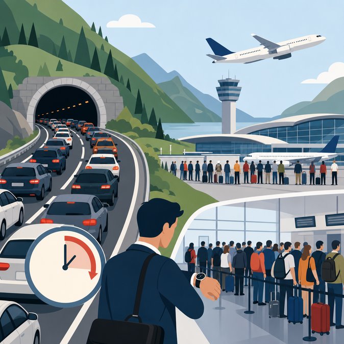 Whit Monday getaway triggers traffic jams and airport queues across Switzerland