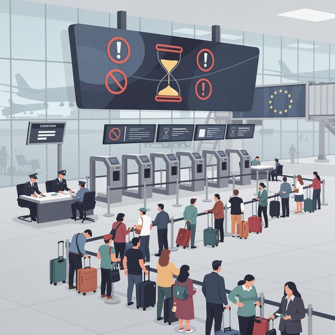 Technical glitch in EU Entry/Exit System triggers long border-control queues at Frankfurt Airport
