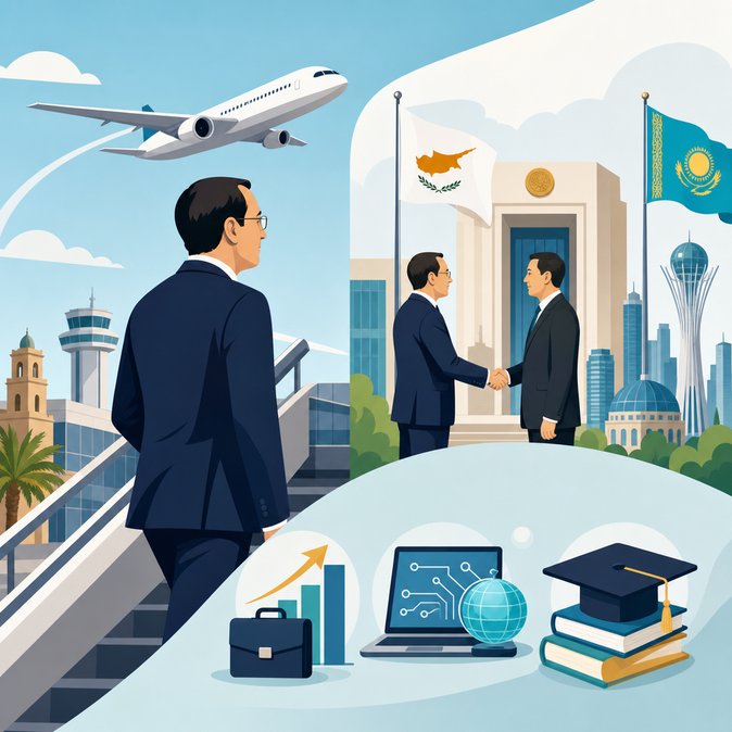 Presidential trip will inaugurate direct Larnaca–Astana flights and open Cyprus’ first embassy in Central Asia