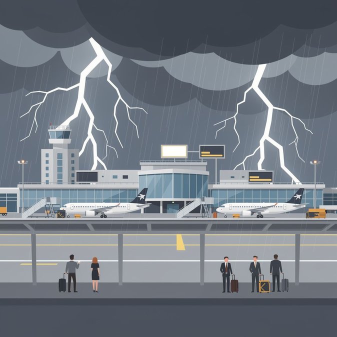 Severe thunderstorms ground more than 900 flights at Heathrow and Gatwick