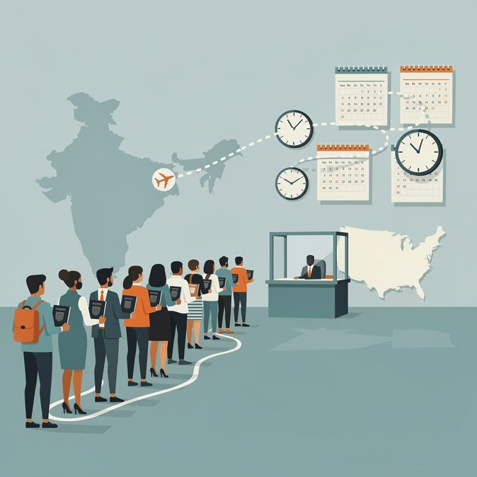 La sobrecarga de trabajo eleva la espera para entrevistas de visa en EE. UU. en India a 346 días