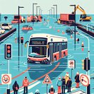 Flooding and Roadworks Cause Nationwide Bus Éireann Disruptions on Bank-Holiday Monday