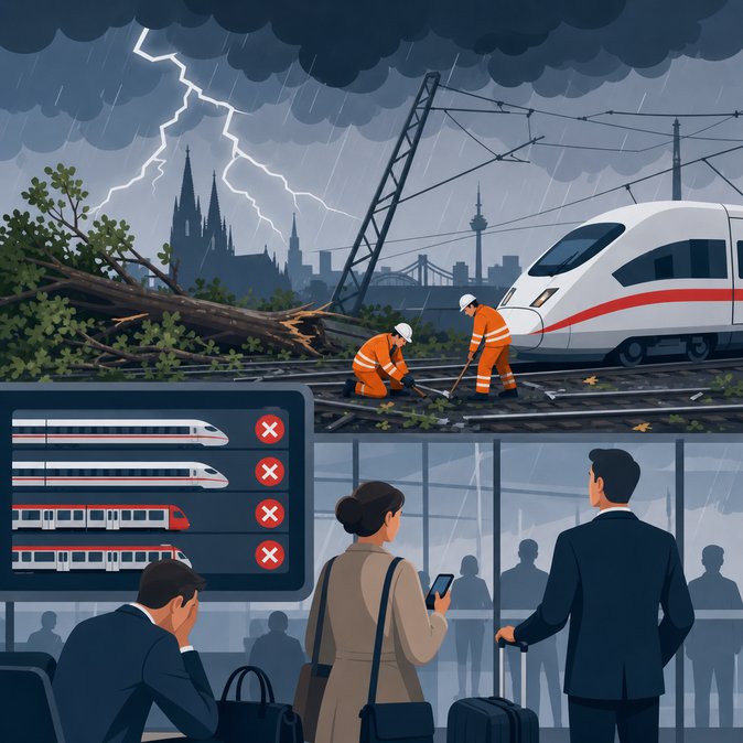 Storm damage cripples rail traffic in North Rhine-Westphalia and Münsterland