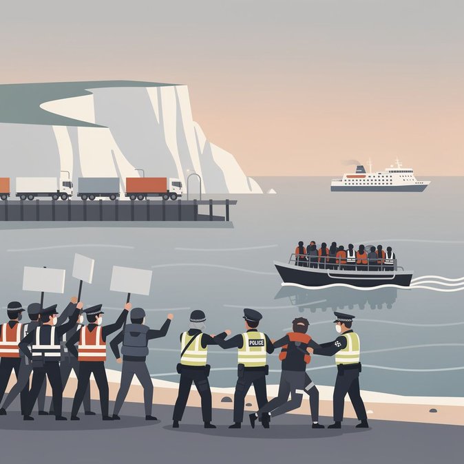 UK Protest Highlights Ongoing Channel Migration Pressure on France