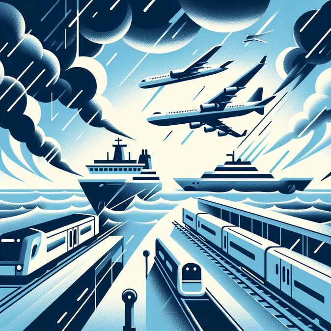 Borrasca Emilia paraliza conexiones marítimas y altera trenes en el sureste de España