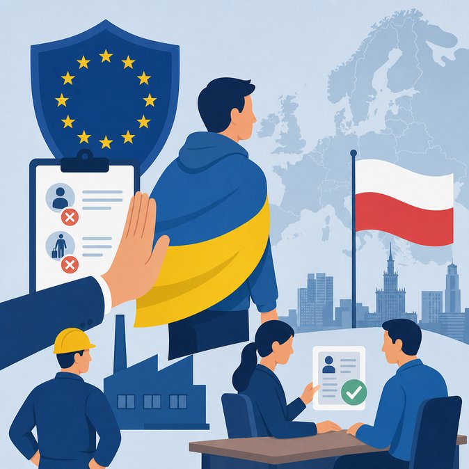 La UE debate limitar los derechos de asilo para hombres ucranianos en edad de reclutamiento; empresas polacas instadas a prepararse para cambios en su estatus