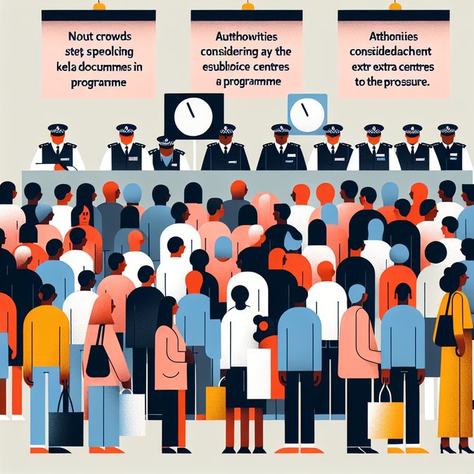 穆尔西亚移民排队申请脆弱身份证明，警方介入以应对大规模合法化潮