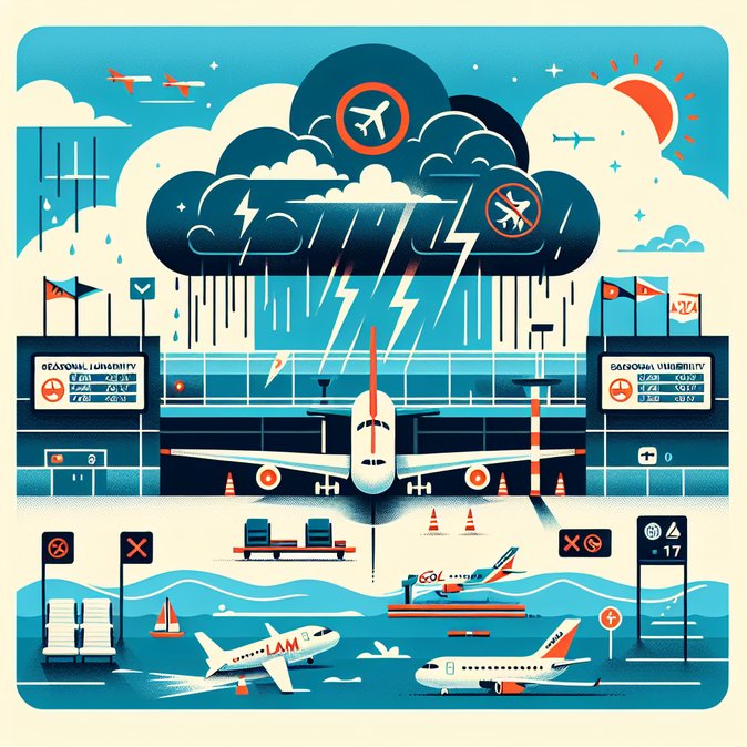 Tormentas y falta de tripulación cancelan vuelos clave en rutas Río-São Paulo e internacionales