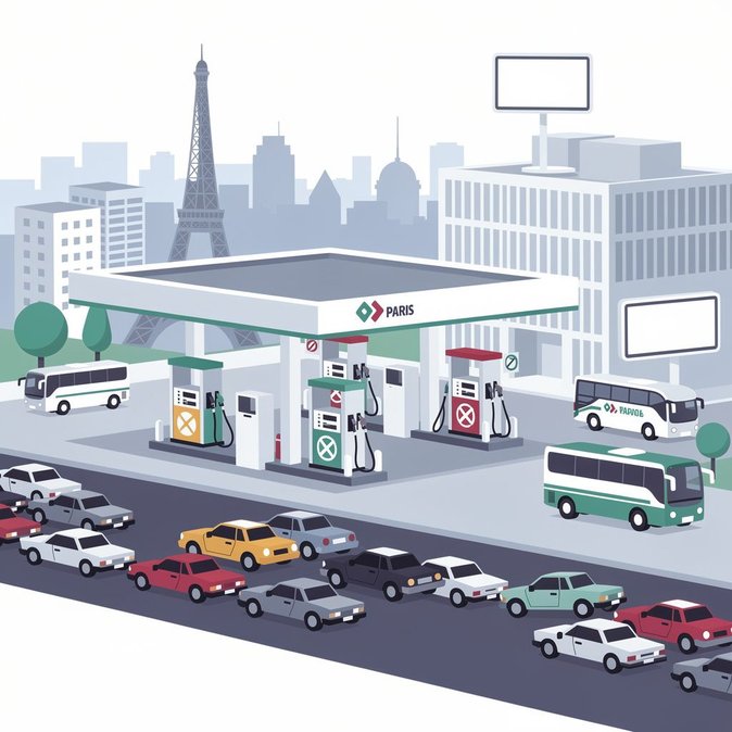 Fuel-supply tensions hit Paris: 26 % of filling stations report shortages, complicating corporate travel
