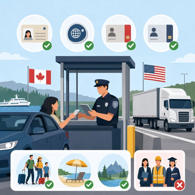 CBP Clarifies Canadians Can Cross U.S. Land and Sea Borders With Enhanced IDs—No Passport or Visa Needed for Short Visits