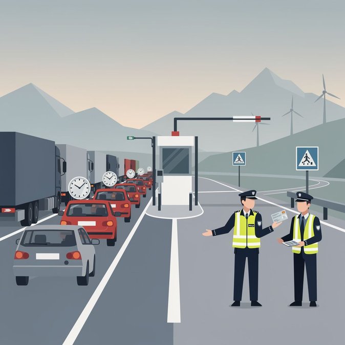Police border checks cause up to 30-minute delays at Walserberg crossing