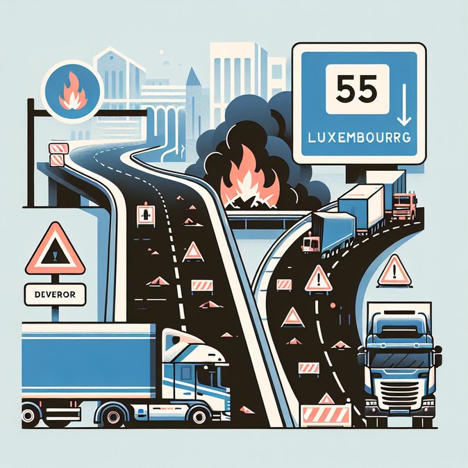 E411 motorway clean-up forces 55-km detour for trucks despite end of weekend farm barricades