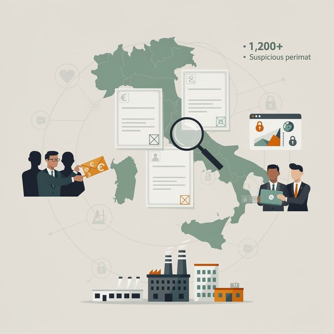 الشرطة الإيطالية تفكك شبكة وطنية للرشاوى مقابل تصاريح؛ 22 معتقلاً في 10 محافظات