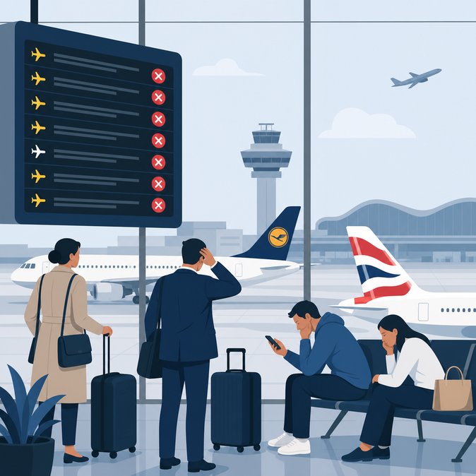 Lufthansa and British Airways cancellations snarl Frankfurt and Hanover connections